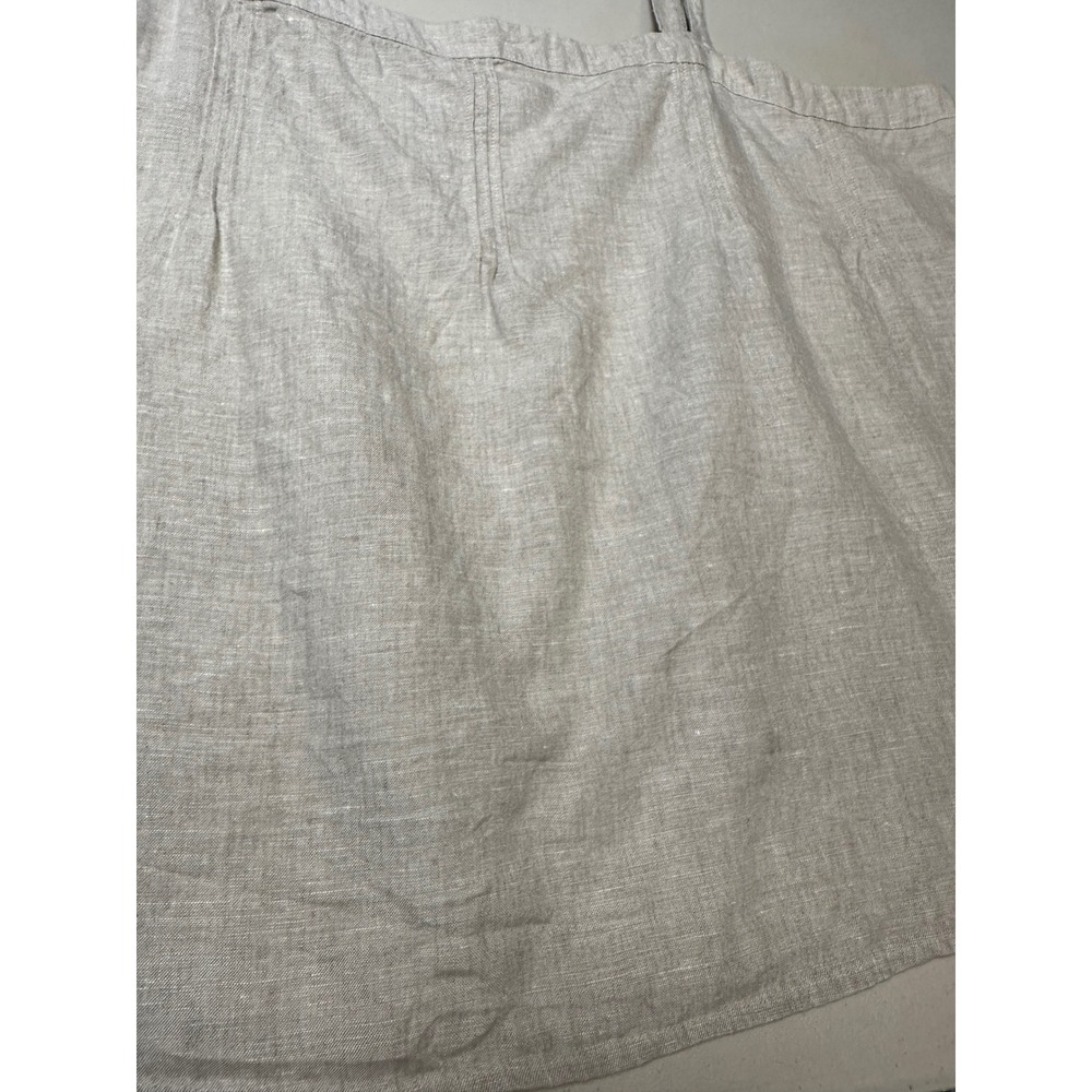 J.Crew Womens Coastal Linen Pintuck Sleeveless Cami Top Beige 3X Summer Boho - Picture 6 of 10